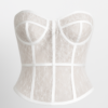 Sutien tip bustiera dantela alba
