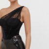 Bustiera dantela bershka negru elegant