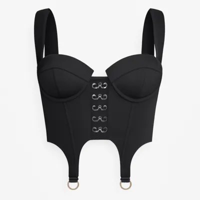 Bustiera Neagra pentru femei victorian
