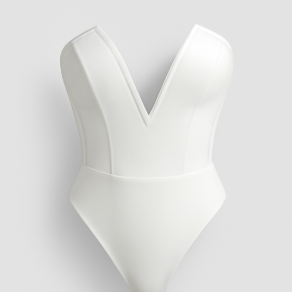 ai-product-11842 Body alb fără bretele, cu decolteu adâncit