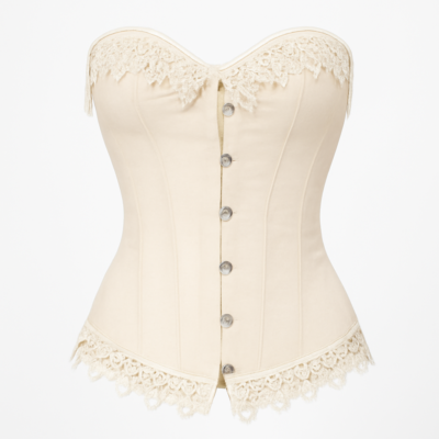 Corset de dantelă bustier xs white