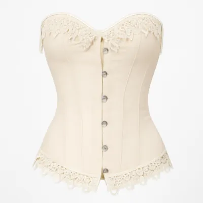 Corset de dantelă bustier xs white