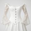 ai-product-11867 Bustiere corset alb cu dantelă cu maneci bufante
