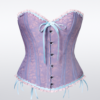 Corset albastru și roz