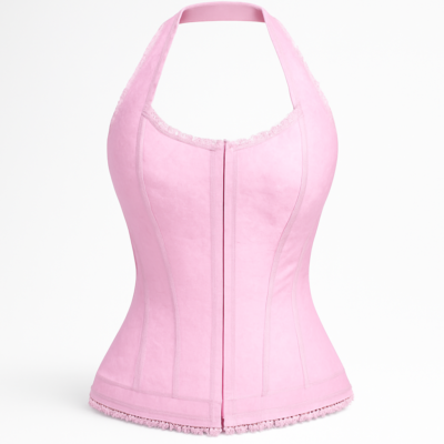 Bustiere corset roz pudră coloana lombara
