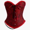 Corset victorian roșu și negru