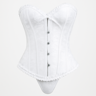 Corset alb elegant