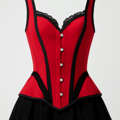 Corset roșu cu bretele ginecomastie