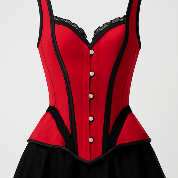 Corset roșu cu bretele ginecomastie