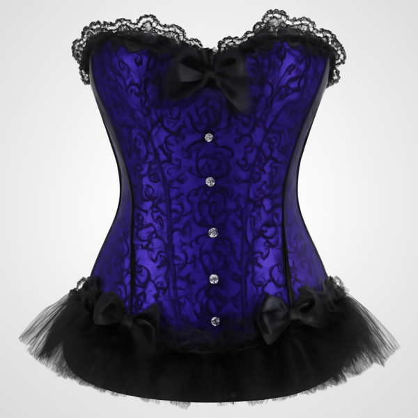 ai-product-11917 Corset violet din satin și dantelă