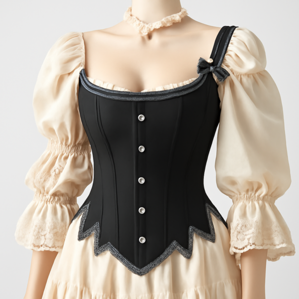 Bustiere corset negru de epocă