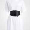 ai-product-11956 Curea neagră cu efect de corset cu șiret în față