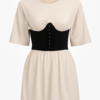 Curea neagră corset dama edwardian