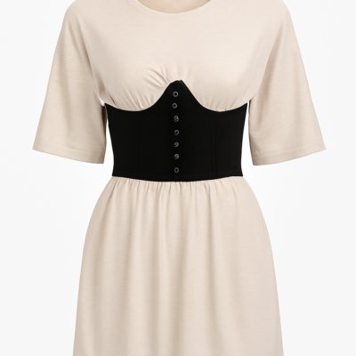 Curea neagră corset dama edwardian