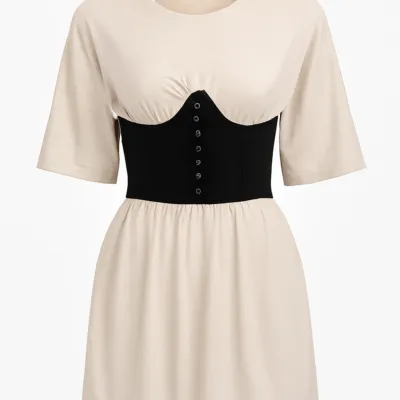Curea neagră corset dama edwardian