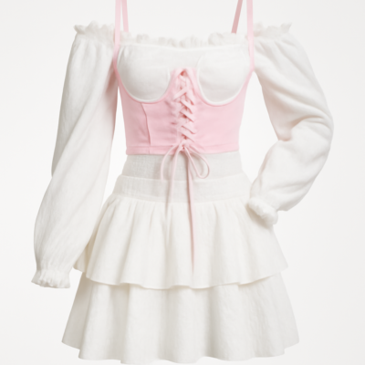 Centură de corset roz pudră