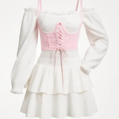 Centură de corset roz pudră
