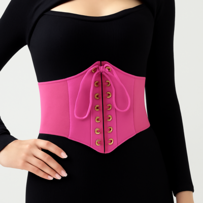 Centură de corset roz elastic
