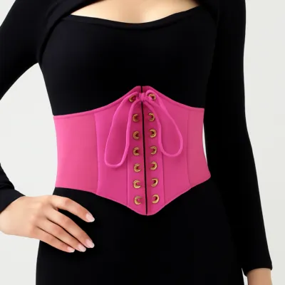 Centură de corset roz elastic