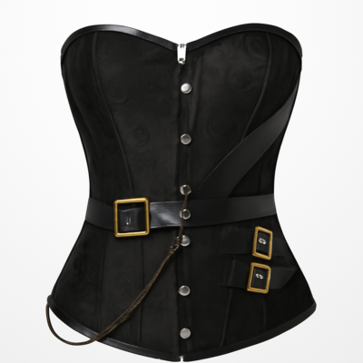 Corset negru steampunk