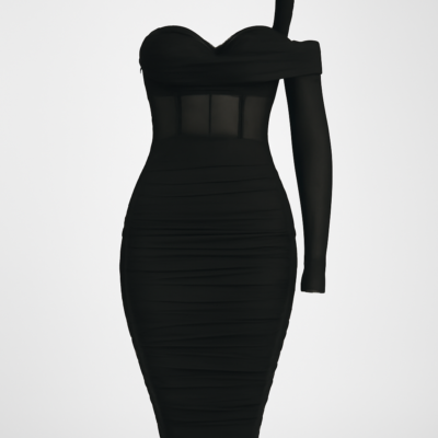 Rochie neagra cu corset