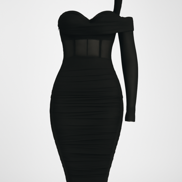 ai-product-12101 Rochie neagra cu corset