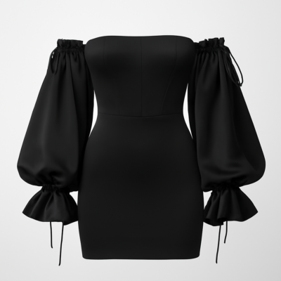 Corset cu maneci bufante