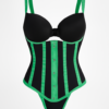Corset verde și negru neon