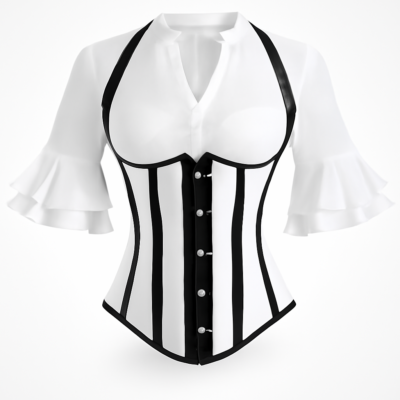 Corset cu dungi albe și negre