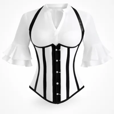 Corset cu dungi albe și negre