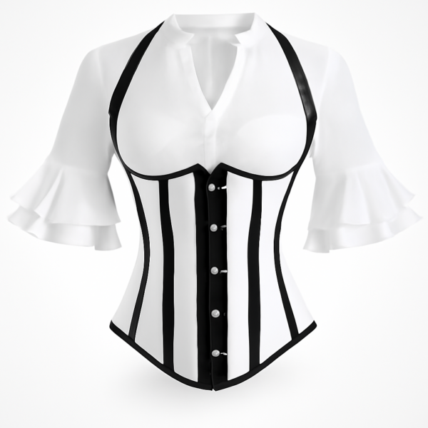 Corset cu dungi albe și negre