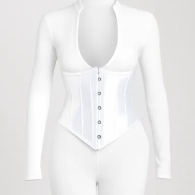 Corset alb pentru talie lombar tip lombostat