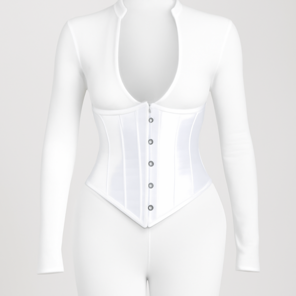 Corset alb pentru talie lombar tip lombostat
