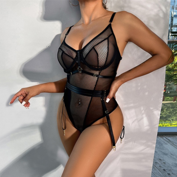 Bustiere negru transparent sexy lace