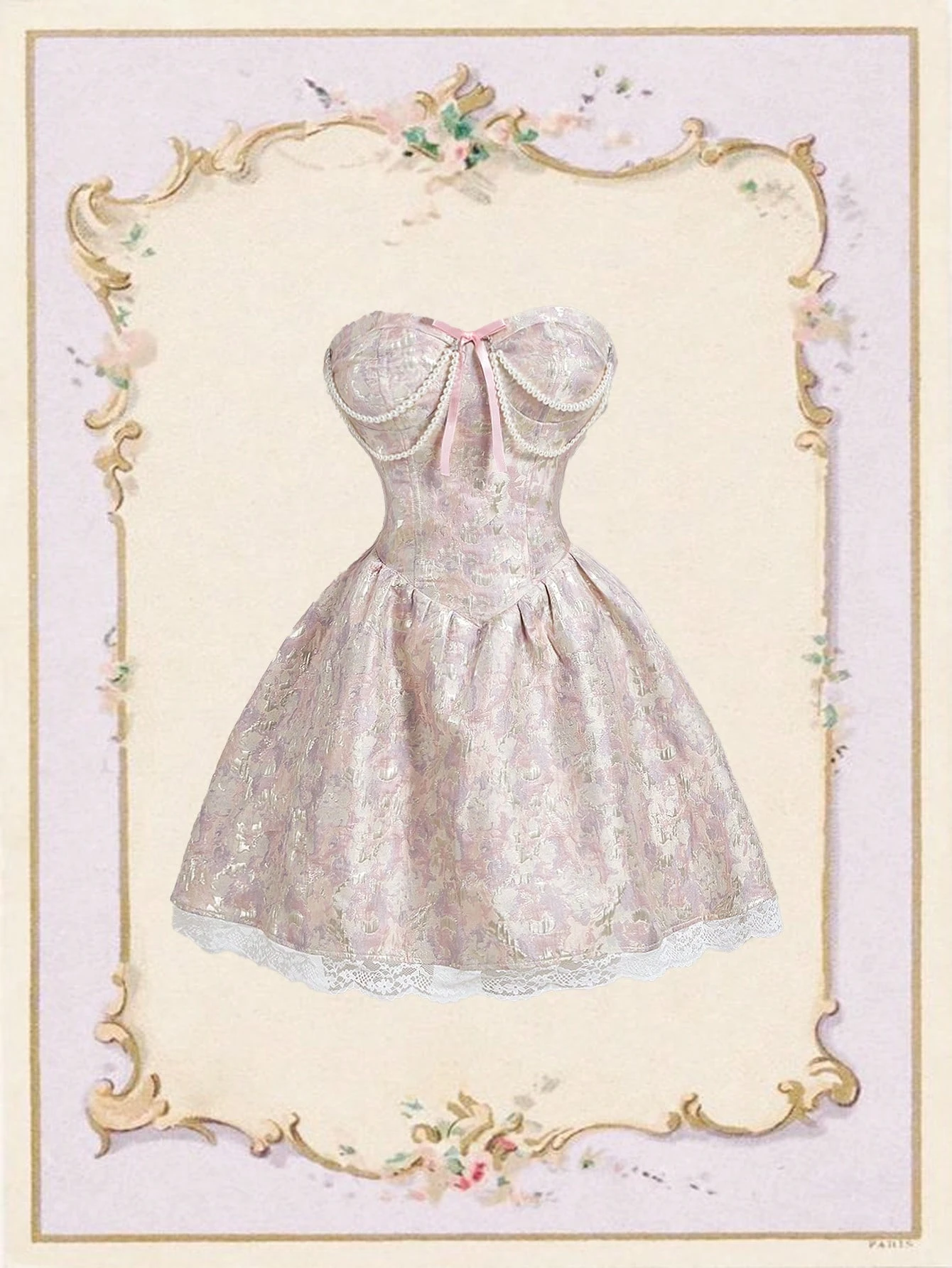 Rochie corset scurtă multicoloră a-line fără bretele din dantelă patchwork pentru femei, ideală pentru vară