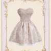 Rochie corset scurtă multicoloră a-line fără bretele din dantelă patchwork pentru femei, ideală pentru vară
