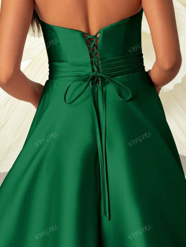 Rochie de seară elegantă, de înaltă calitate, verde, lungă, corset pentru femei