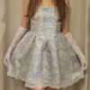 Rochie corset scurtă multicoloră a-line fără bretele din dantelă patchwork pentru femei, ideală pentru vară