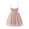 Rochie corset camisolă scurtă cu structură corset din plasă cu paiete contrastante