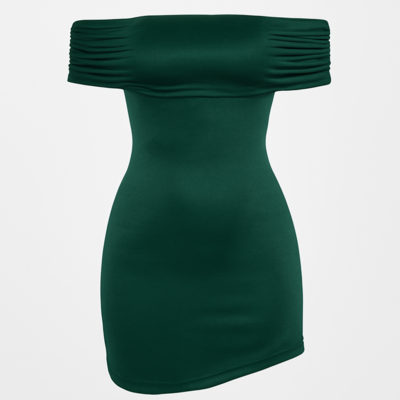 Rochie corset scurtă în verde brad pentru un bal fără bretele sexy și elegant
