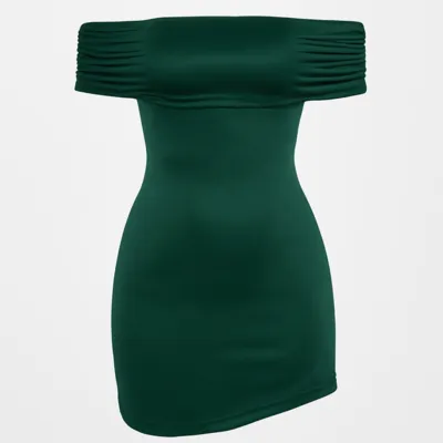 Rochie corset scurtă în verde brad pentru un bal fără bretele sexy și elegant