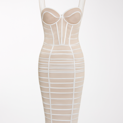 Rochie corset alb lung de vară pentru femei pentru Ziua Mamei
